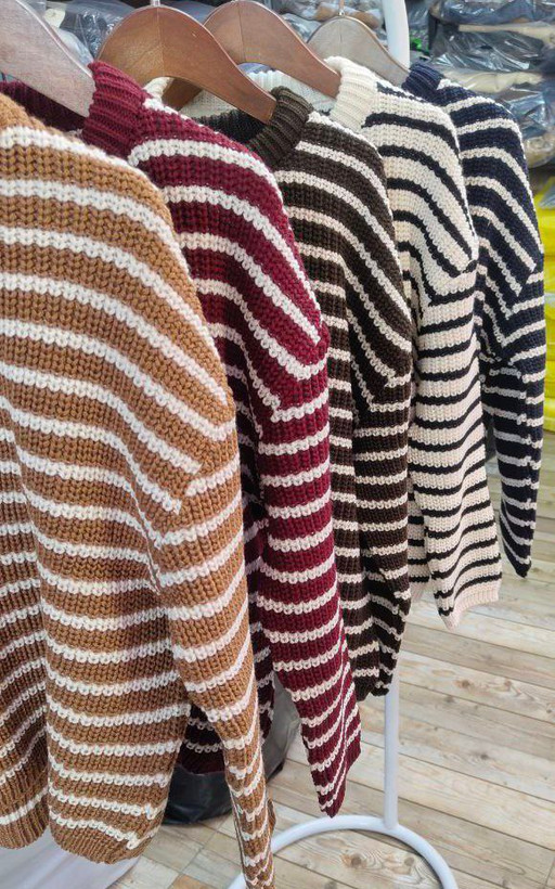 بافت راه راه زنانه مدل رینا