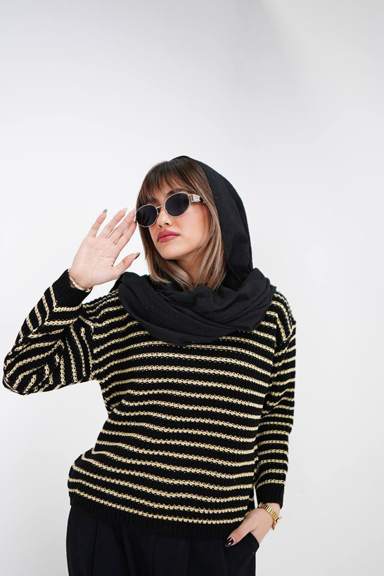 بافت راه راه زنانه مدل رینا