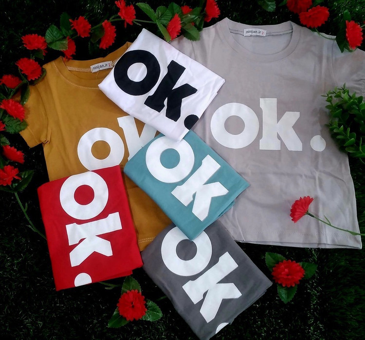 تیشرت بچگانه یک تا چهارسال طرح ok