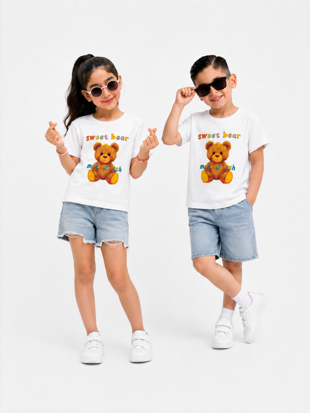 تیشرت بچگانه پاندا  sweet bear نخ پنبه 5 تا 8سال قواره دار