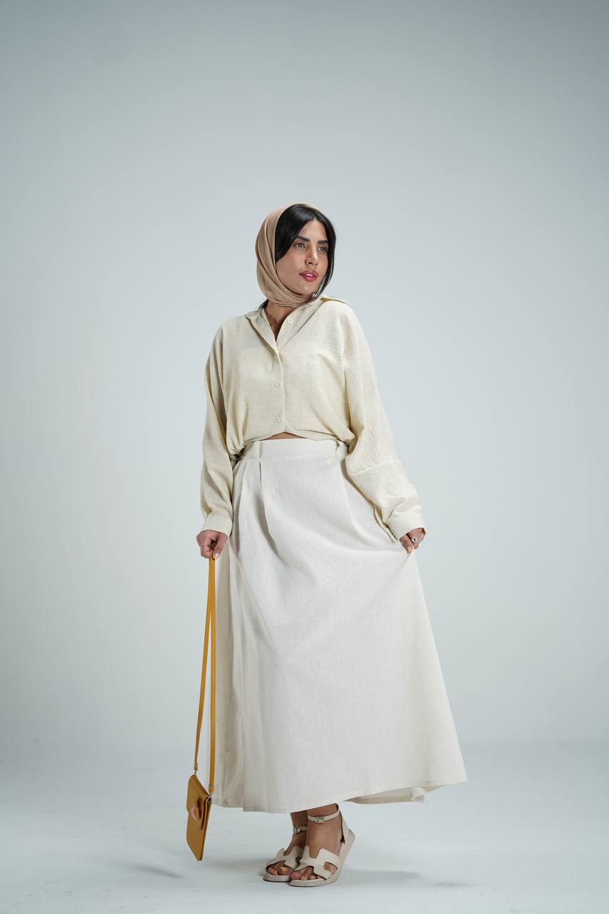 دامن لینن زنانه پریسا