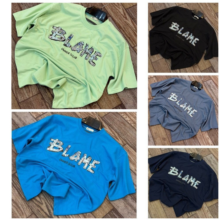 تیشرت دونخ پنبه مردانه طرح BLAME